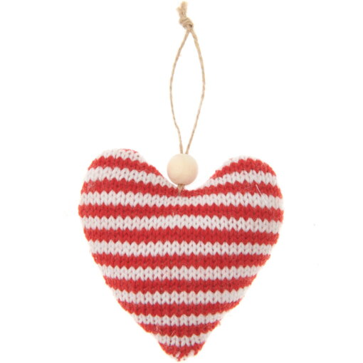 Strickherz gestreift rot-weiß von Rico Design
