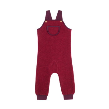 KEINU WOOL Latzhose aus Wollfleece beet red/eggplant von Finkid