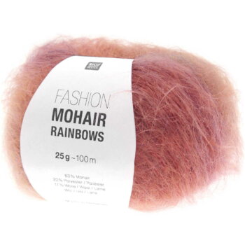 Wolle Fashion Mohair Rainbows Berry 25g 100m von Rico Design