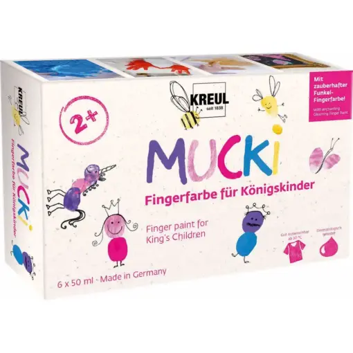 Fingerfarbe für Königskinder 6er Set 50 ml von Mucki