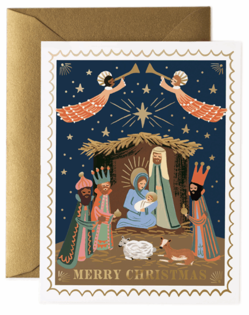 Weihnachtskrippenkarte von Rifle Paper