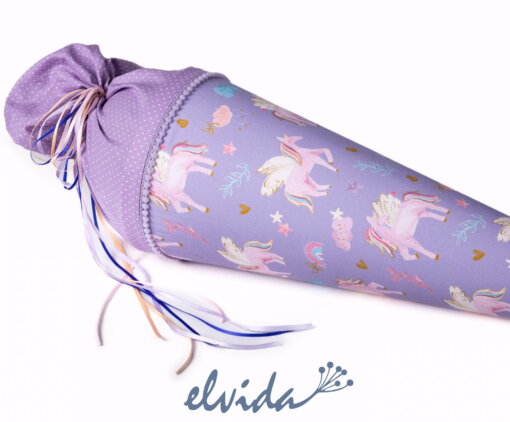 Stoff Schultüte Pegasus mit Namensschild - Produktbild 1