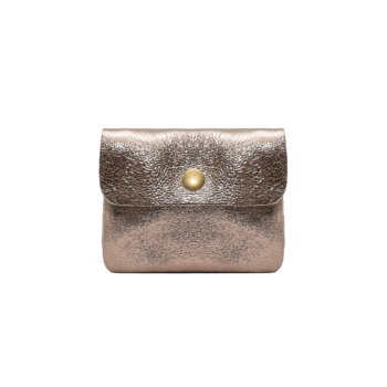 Kleine Lederwaren LUCE METAL zinn von Cherry Paris