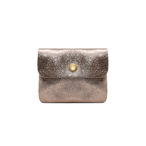 Kleine Lederwaren LUCE METAL zinn von Cherry Paris