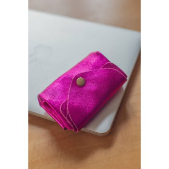 Kleine Lederwaren SUZIE METAL fuchsia von Cherry Paris