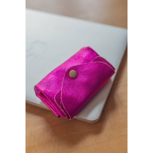 Kleine Lederwaren SUZIE METAL fuchsia von Cherry Paris