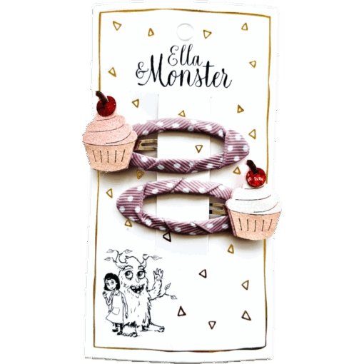 Haarspangen Kirschen Cupcake von Ella & Monster